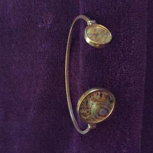 Vintage Abolone Shell Cuff Bracelet